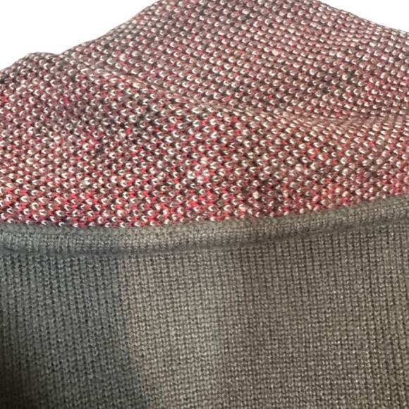 Kensie Brown Multicolor Boho Waterfall Draped Front Knit Cardigan Women Sz M/L - Picture 10 of 10